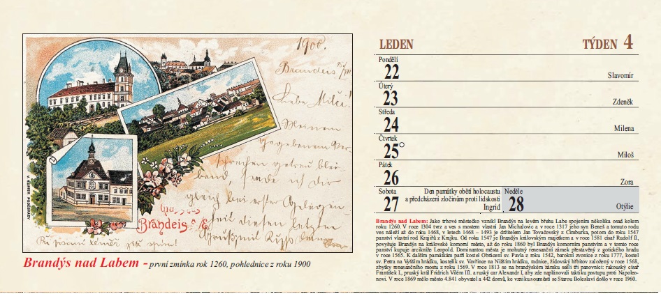 kalendář okolí Prahy - východní část 2026