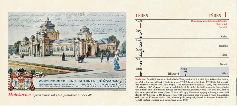 kalendář okolí Prahy - západní část 2026