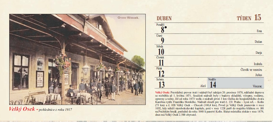 kalendář Vlaková nádraží 2025