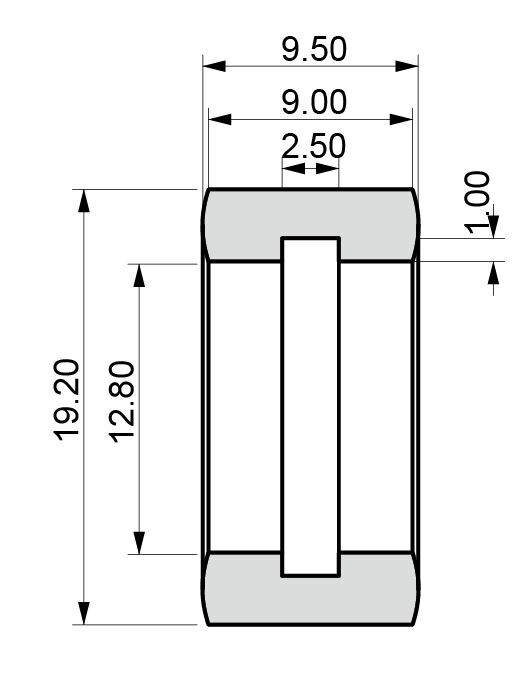 Pneu ITES 19,2 x 9,5 / 12,8 se vzorkem, zadní Pneumatiky autodráha ITES, FARO, GONIO