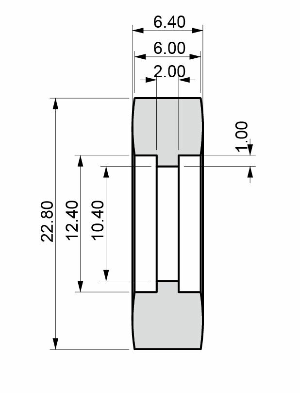 Pneu úzká (ex Ford GT) 22,5 x 6,3 Na stará autíčka ITES