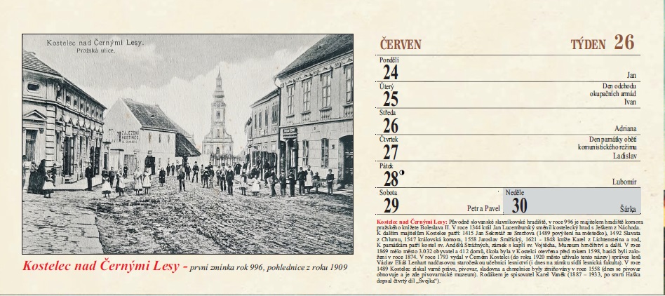 kalendář Kolínsko 2026