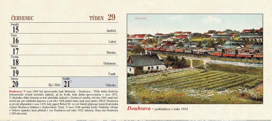 kalendář Vlaková nádraží 2025