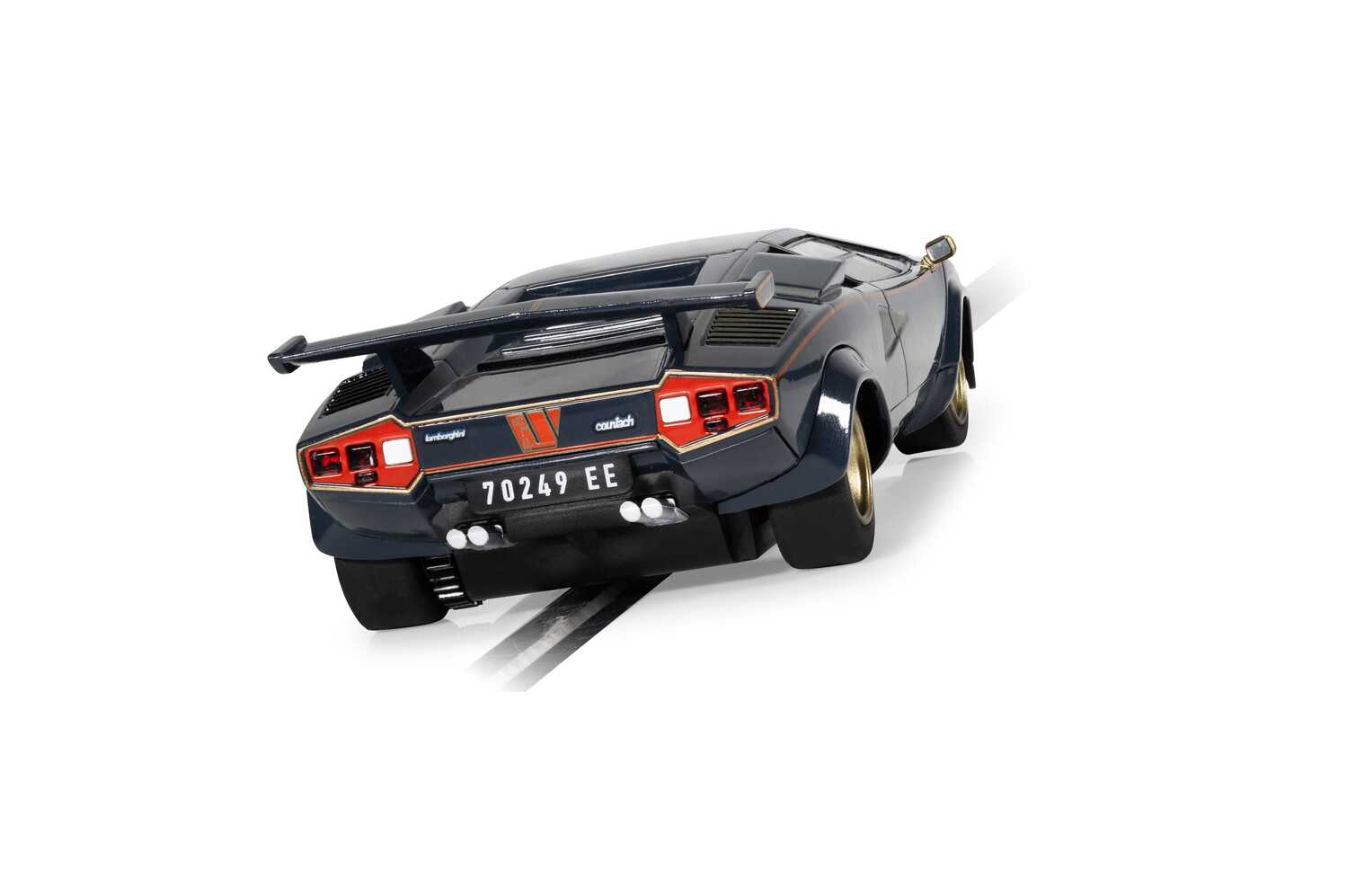 Autíčko Street SCALEXTRIC C4411 - Lamborghini Countach - Walter Wolf - Blue And Gold (1:32)