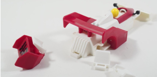 3D TISK Zadní opravný držák na Toleman - bílý