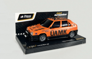 Favorit UAMK model SRC 1:28- svítící světla , blikající oranžový maják. - motor 2O OOOotk. -K autodráze ITES, FARO, EuropaCup, Gonio