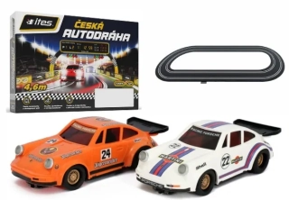 Základní set autodráha ITES - model SRC 2 autíčka Porsche 911 Turbo 1:32, délka 4,2m