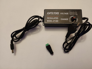 Regulovaný digitální zdroj - napáječ, adaptér, trafo nejen pro autodráhu ITES zdroj 12V/5000mA