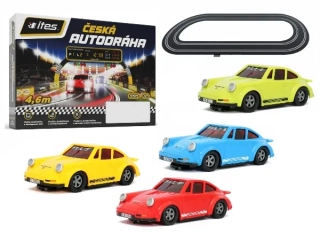 Základní set autodráha ITES - model SRC 2 autíčka Porsche 911 Turbo 1:32, délka 4,2m