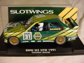 Model SLOTWINGS auta na autodráhu BMW M3 DTM 1991, DTM 1991 Christian Danner