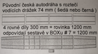 Rozšiřující BOX - č.7 - Pro připojení k autodráze s roztečí 74 mm - pro autodráhu ITES, FARO, GONIO, EUROPACUP